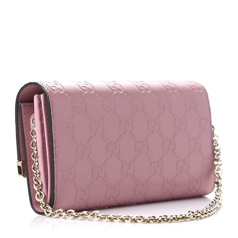 pink gucci wallet on chain|Gucci signature chain wallet.